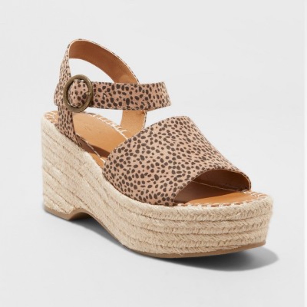 New Universal Thread | Brown Espadrille Wedges - image 1